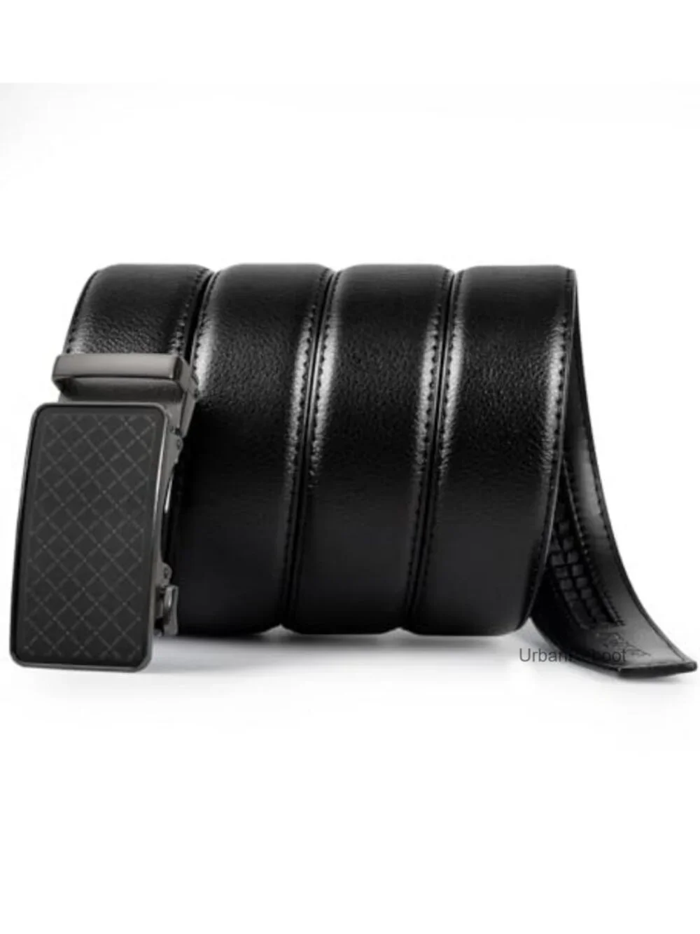 Men's Ratchet Leather Belt 2-Pack Adjustable Click Dress Belt Gift